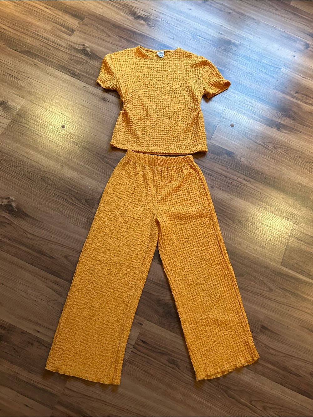 Zara Wide-Leg Pants & Short Sleeve Top Set